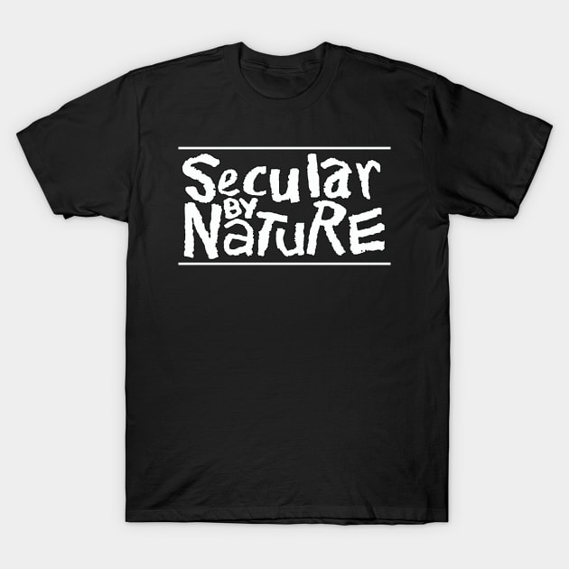 White Logo Tee T-Shirt by secularbynature